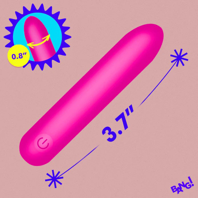 Tapered Flexible Silicone Bullet - Pink