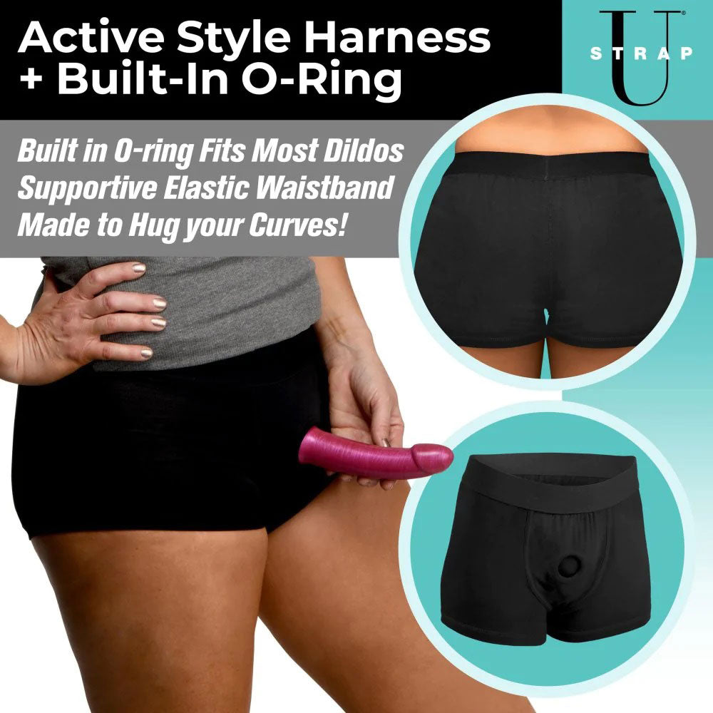 Mod Active Style Harness and Built in O Ring - 2 XL - Black
