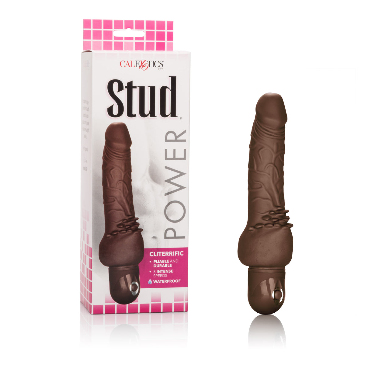 Waterproof Power Stud Cliterrific - Brown
