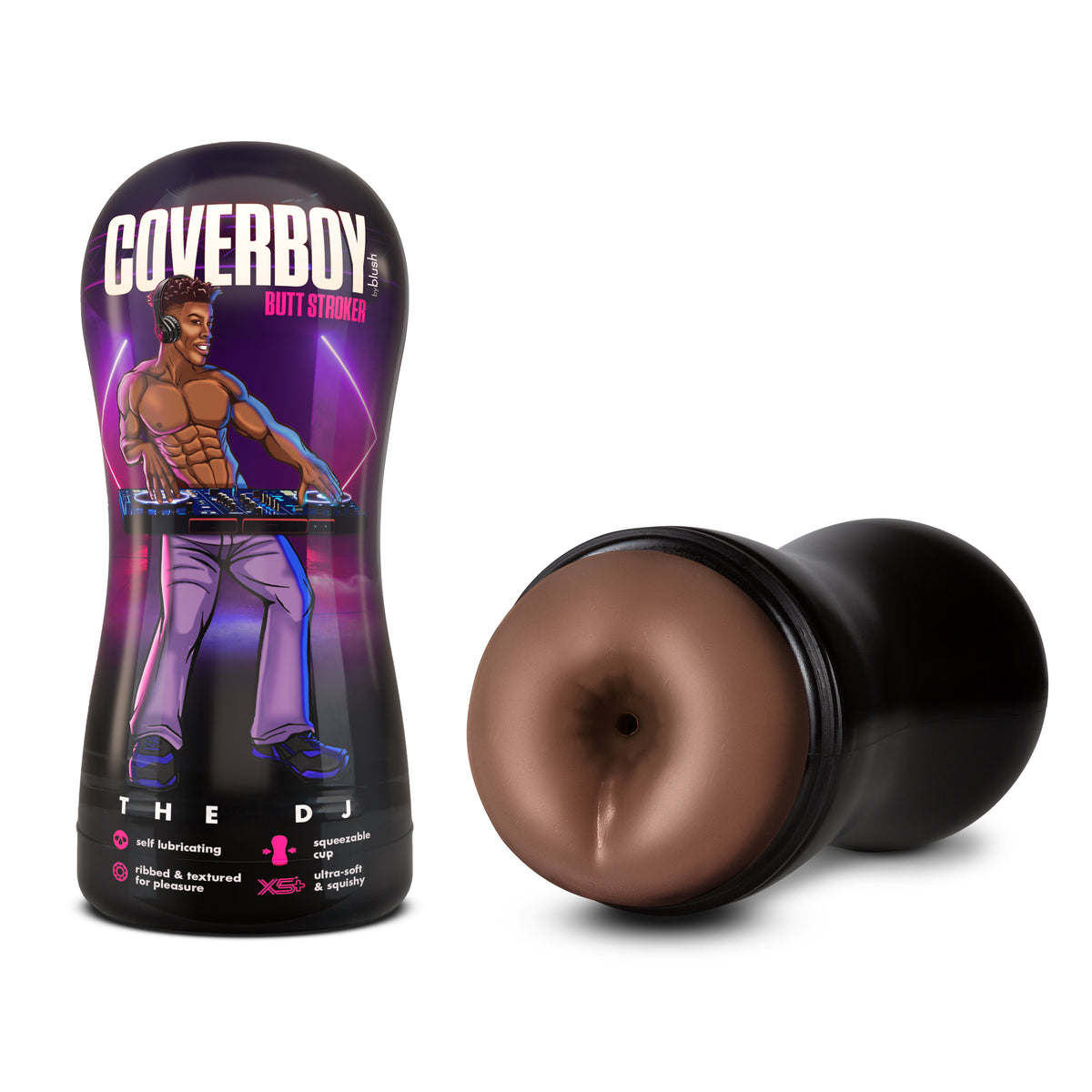 Coverboy - the Dj - Self Lubricating Stroker - Brown