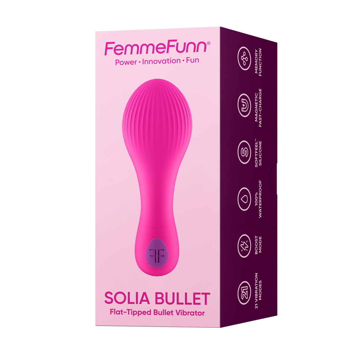 Solia Bullet Flat Tipped Vibrator - Pink