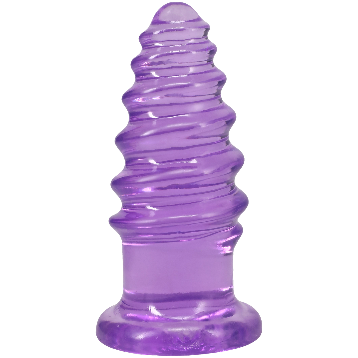 Crystal Jellies - Anal Twist - 6 Inch Purple
