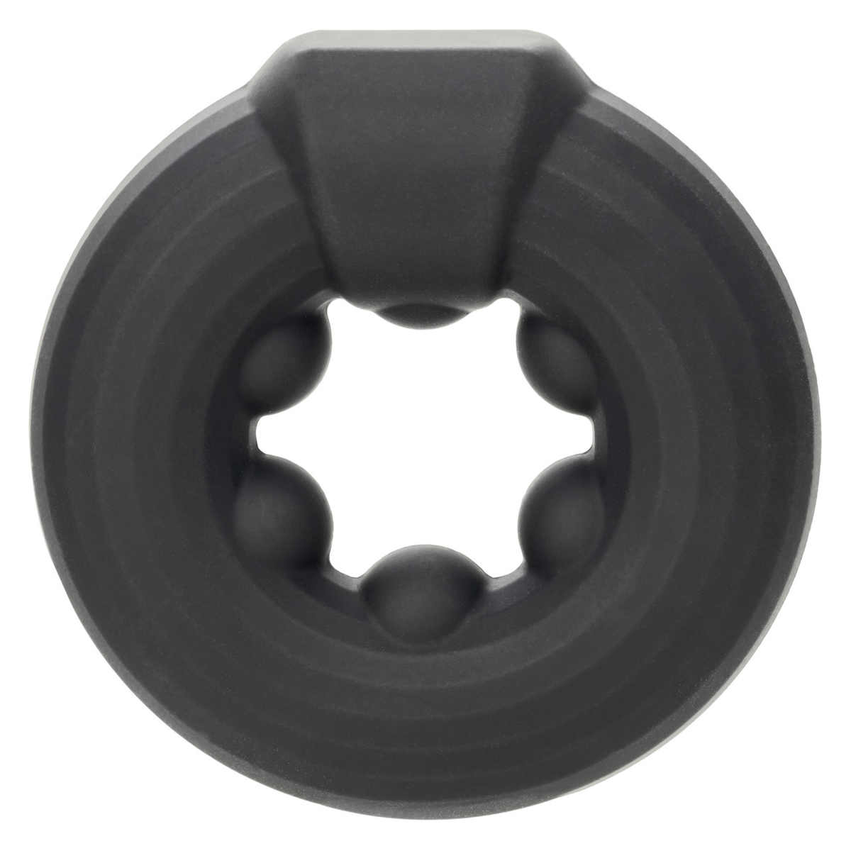 Alpha Liquid Silicone Beaded Optimum Ring Black
