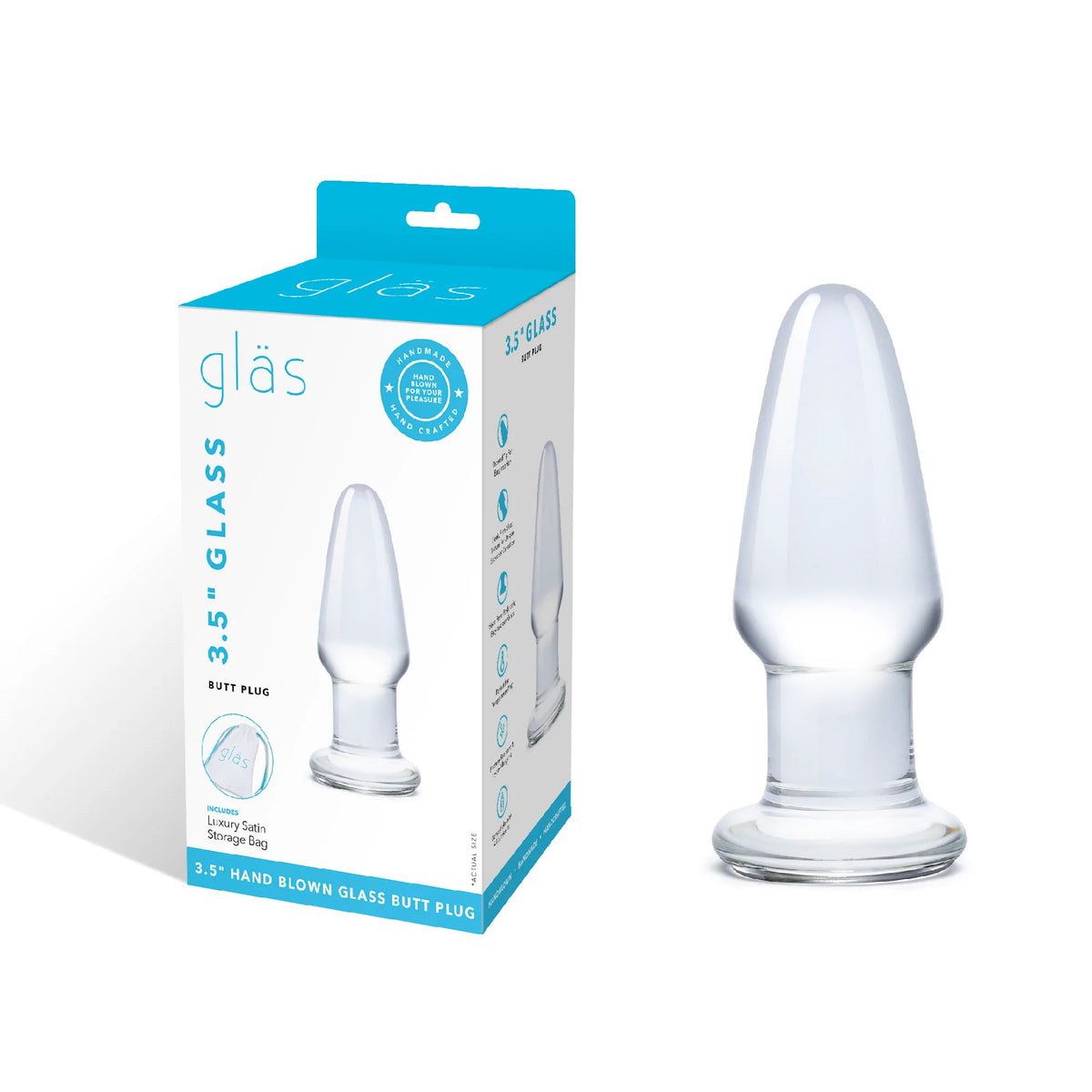 3.5 Inch Glass Butt Plug