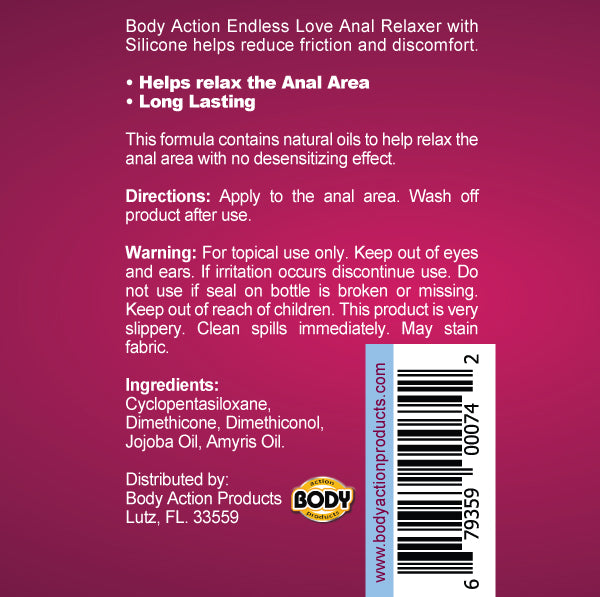 Endless Love Anal Relaxing Silicone Lubricant 1.7