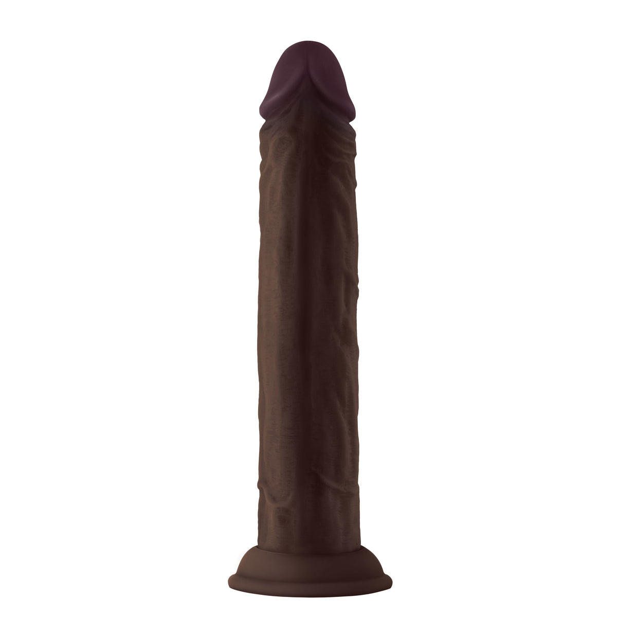 Shaft - Model J 9.5 Inch Liquid Silicone Dong - Mahogany