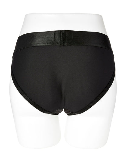 Em. Ex. Active Harness Wear Crotchless Silhouette - Black - Medium