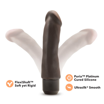 Dr. Skin Silicone  Dr. Steve - 7 Inch Vibrating Dildo - Brown
