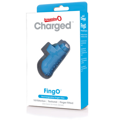 Charged Fingo Rechargeable Finger Vibe - Blue