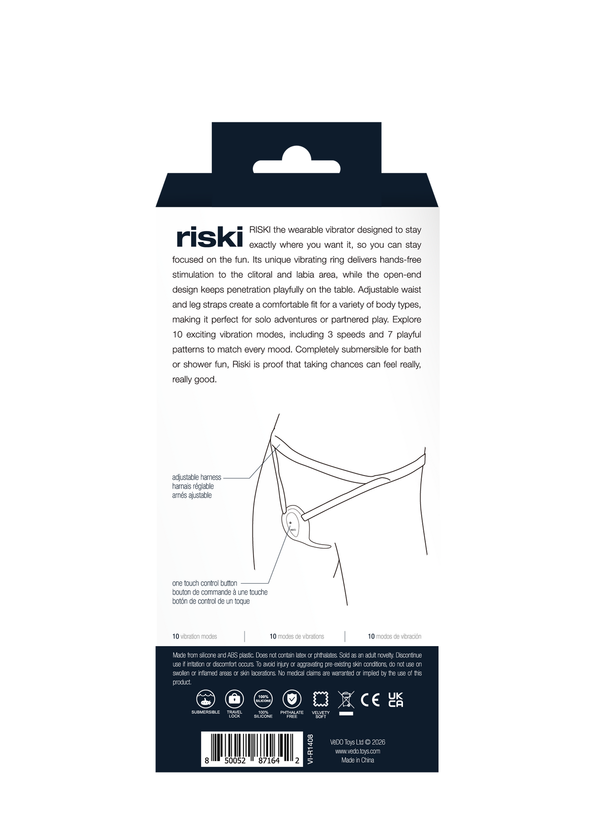 Riski Rechargeable Clitoral Vibe for Couples Black
