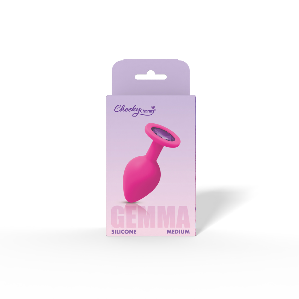 Gemma Purple Gem Pink Silicone Plug - Medium