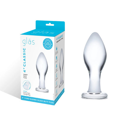4 Inch Classic Handblown Glass Butt Plug