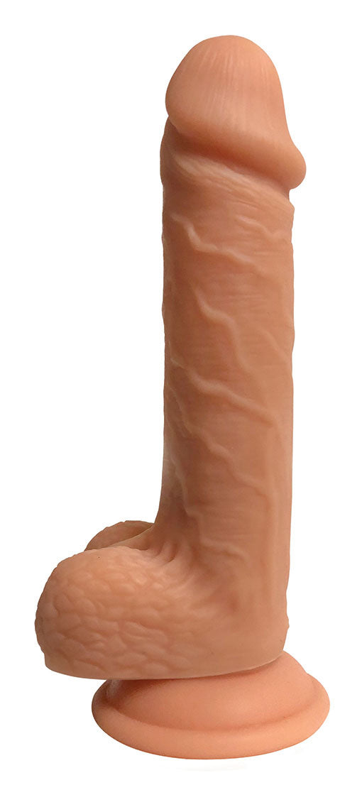Easy Rider 7 Inch Dual Density Dildo With Balls - Light
