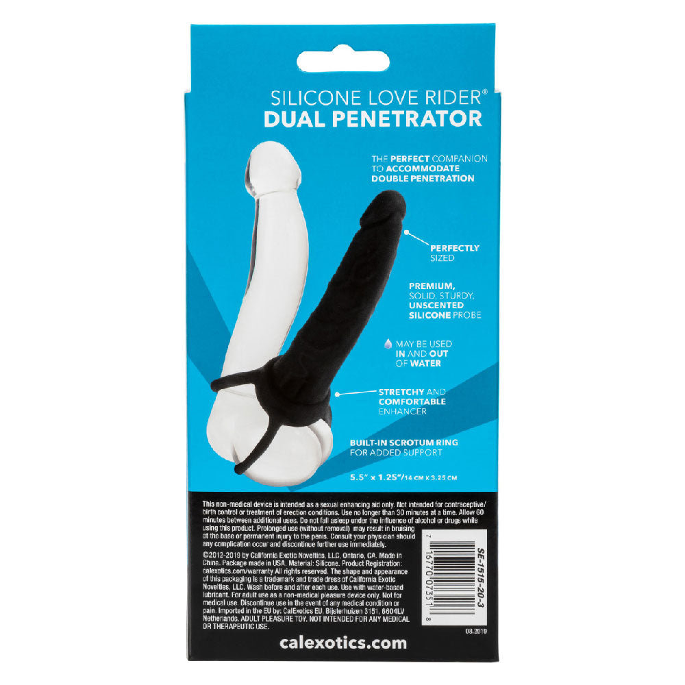 Silicone Love Rider Dual Penetrator - Black