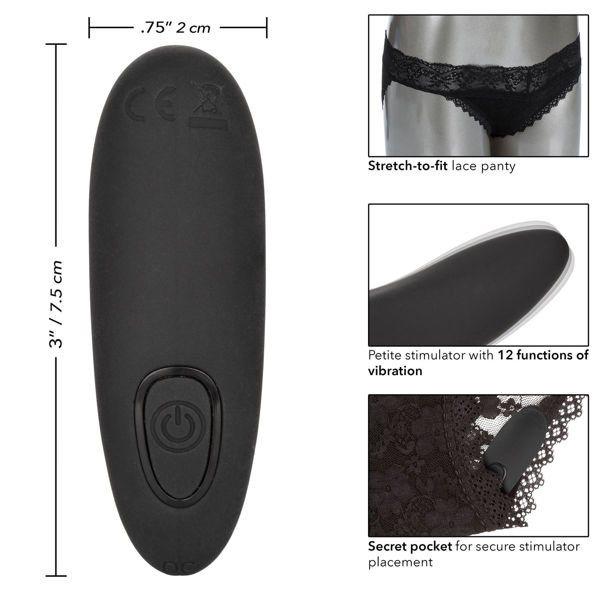 Remote Control Lace Panty Set - L/xl