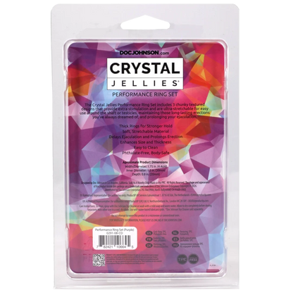 Crystal Jellies - Performance Ring Set Purple