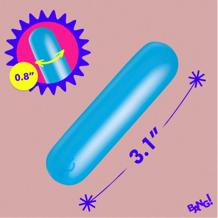 Flexible Silicone Bullet - Blue