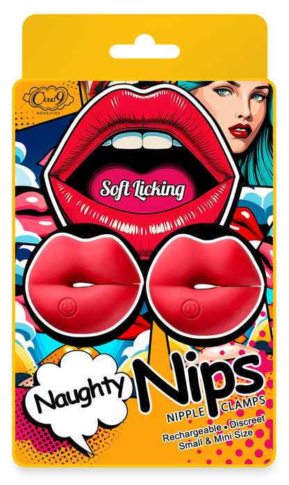 Cloud 9 Naughty Nips Nipple Rechargeable Clamps - Red