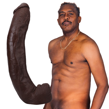 Signature Cocks - Dredd - 13.5 Inch Ultraskyn Cock With Removable Vac-U-Lock Suction Cup - Chocolate