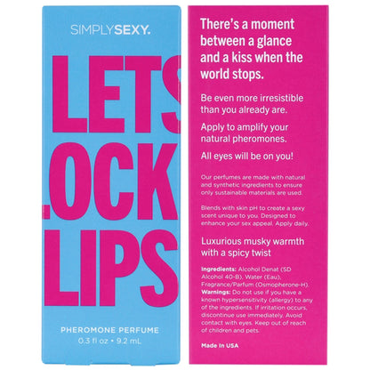 Simply Sexy Pheromone Perfume Lets Lock Lips 0.3 Oz