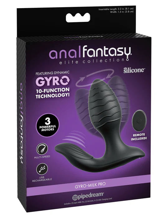 Anal Fantasy Elite Gyro - Milk Pro - Black