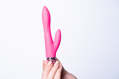 Victoria Crystal Gem Dual Vibrator - Pink