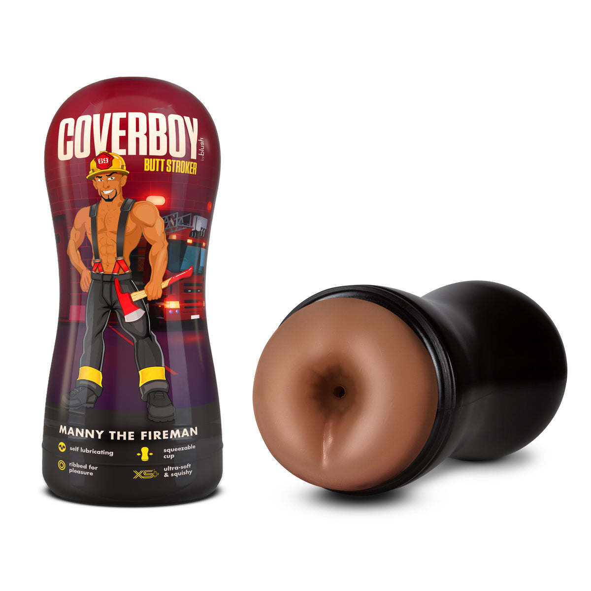 Coverboy - Manny the Fireman - Self Lubricating  Stroker - Tan