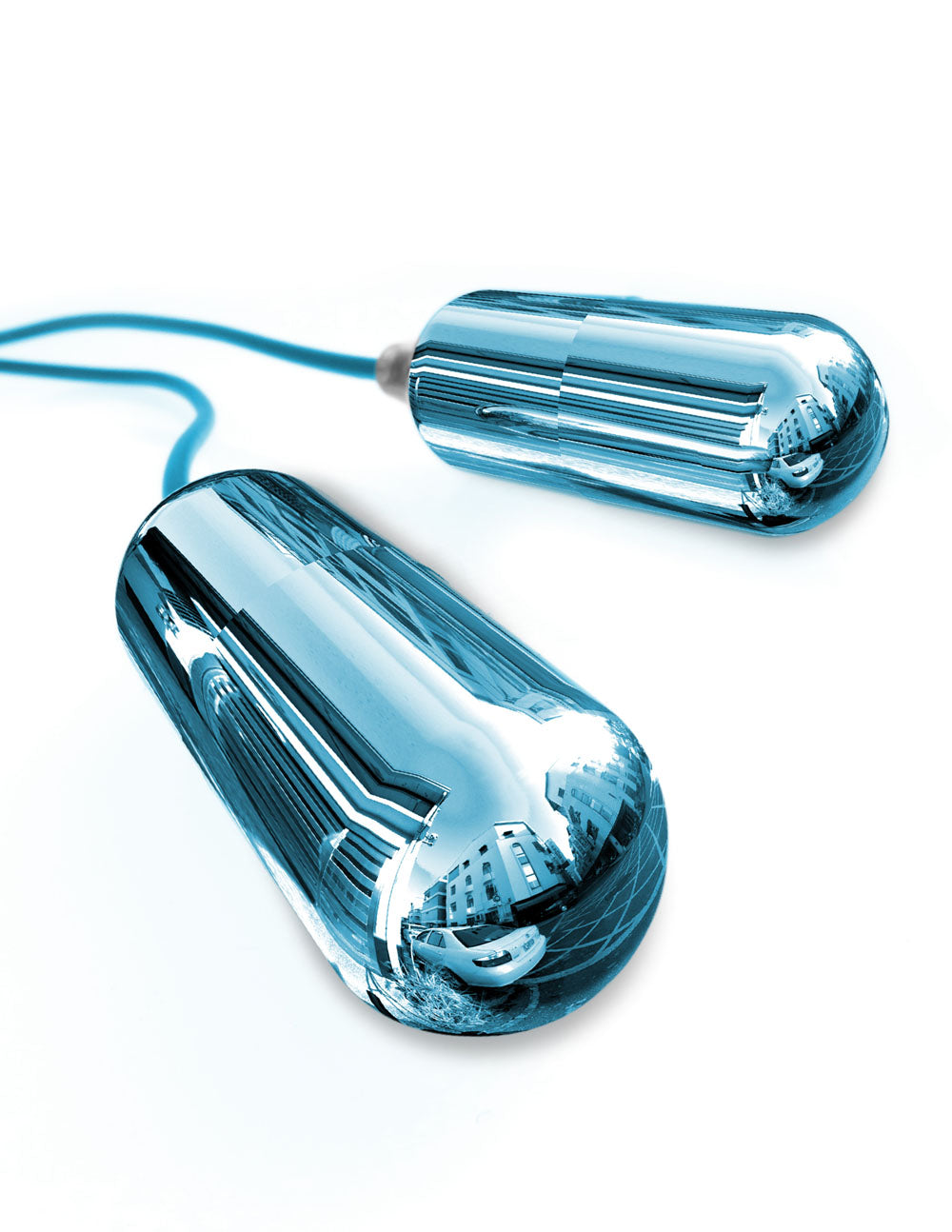 Classix Dual Vibrating Ball Teaser - Blue/clear