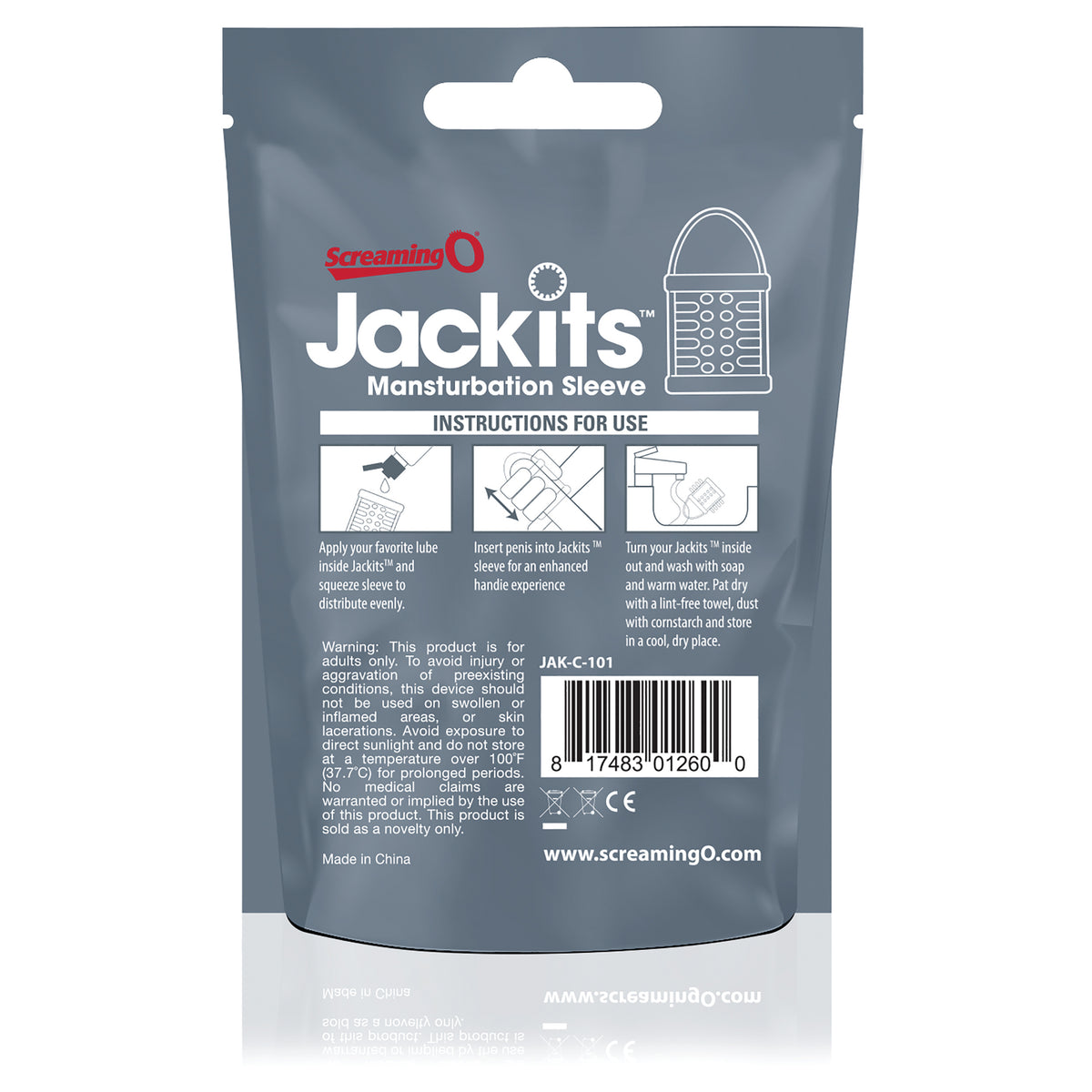 Jackits Mansturbation Sleeve - 12 Count Pop Box  Display - Clear
