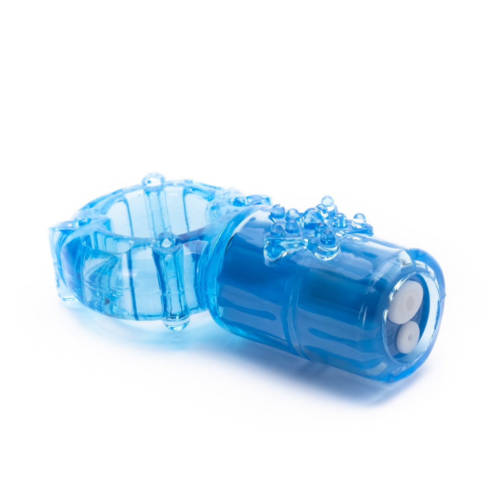 Big Omg Vibrating Ring - Blue - 6 Count Box