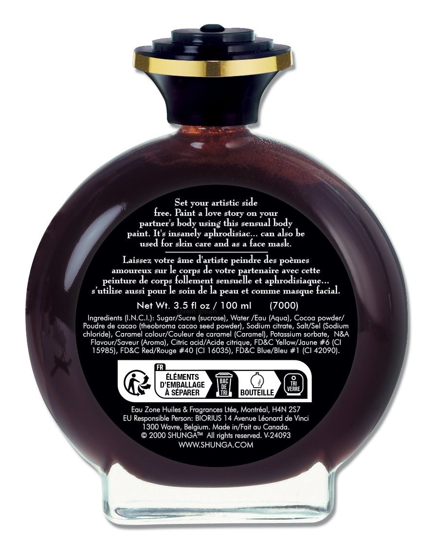 Edible Body Paint - Aphrodisiac Chocolate - 3.5 Fl. Oz. / 100 ml
