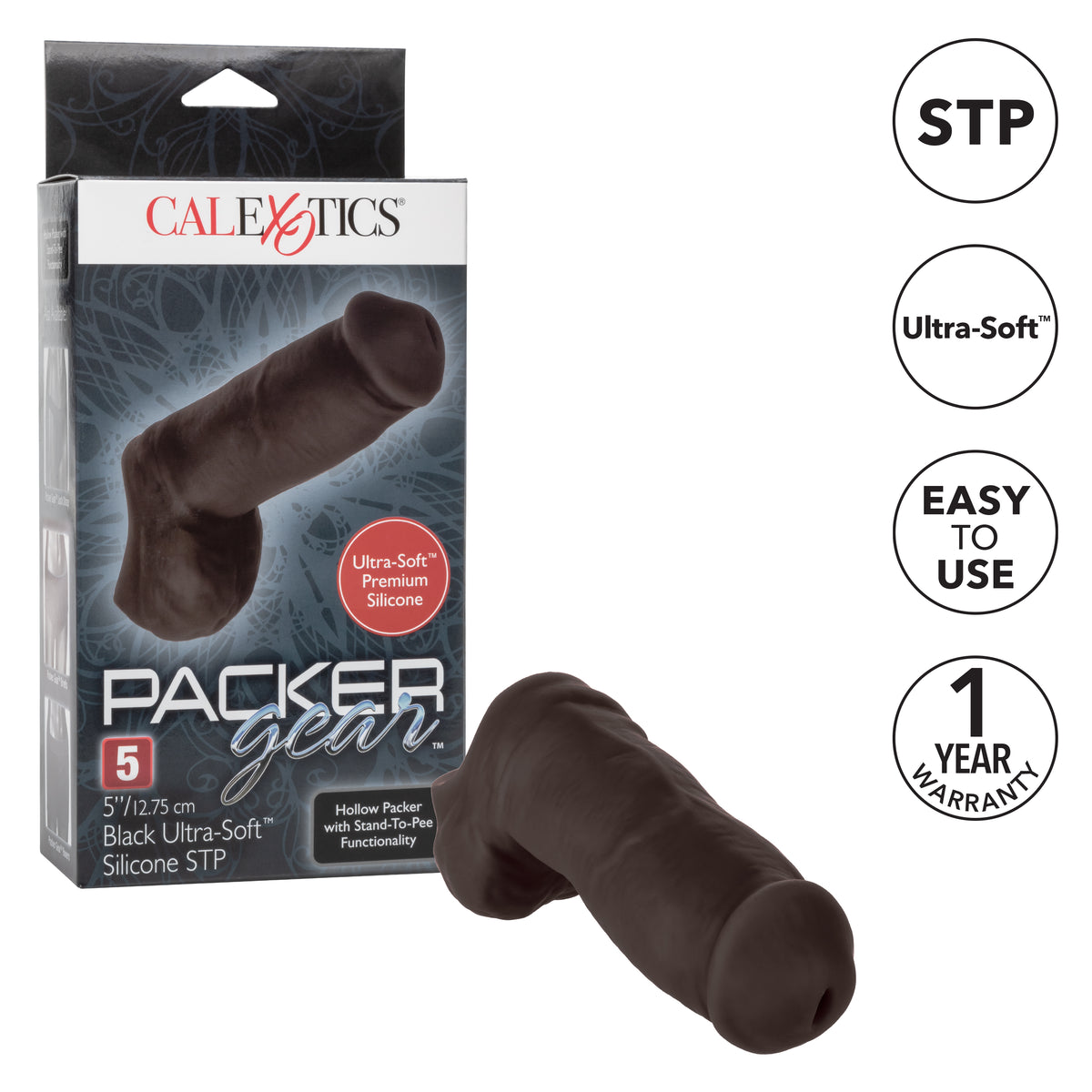 Packer Gear 5 Inch Ultra-Soft Silicone Stp Packer - Black