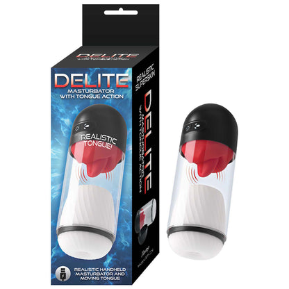 Delite Masturbator With Tongue Action - White