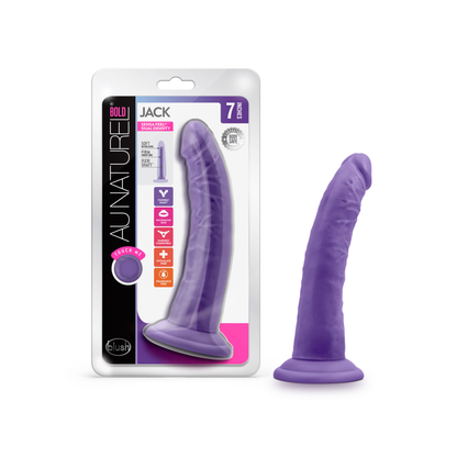 Au Naturel - Bold - Jack - 7 Inch Dildo - Purple