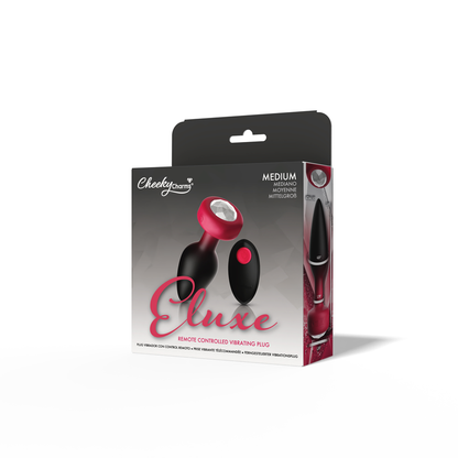 Eluxe Vibrating Clr Gem Rbyombre Plug Md With Remote