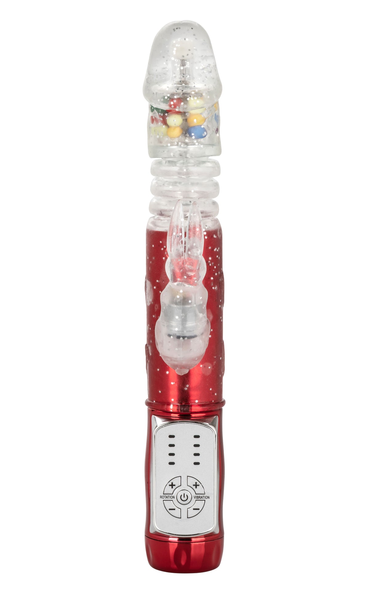Naughty Bits Cumball Machine Thrusting Jack Rabbit Vibrator - Red