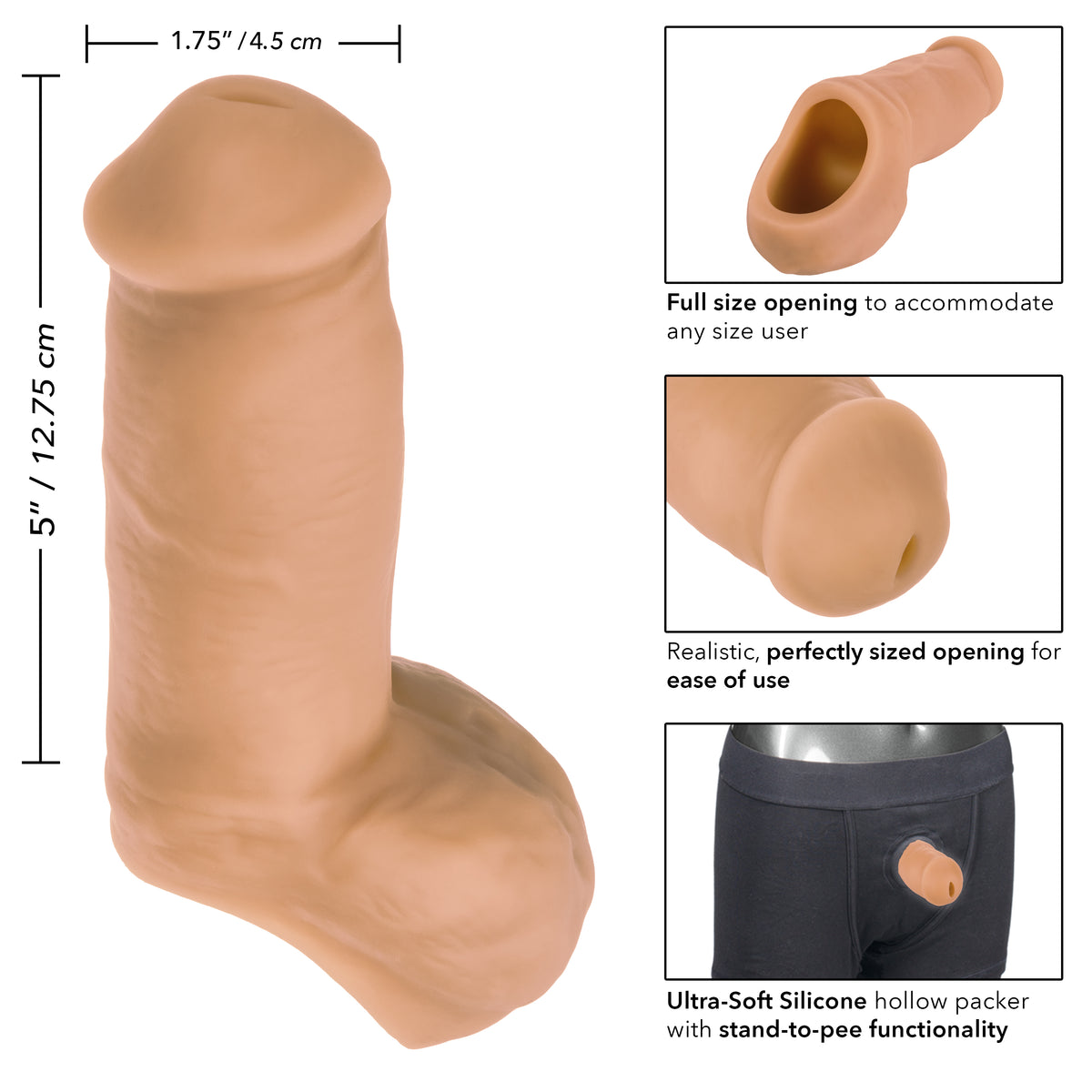 Packer Gear 5 Inch Ultra-Soft Silicone Stp Packer - Tan