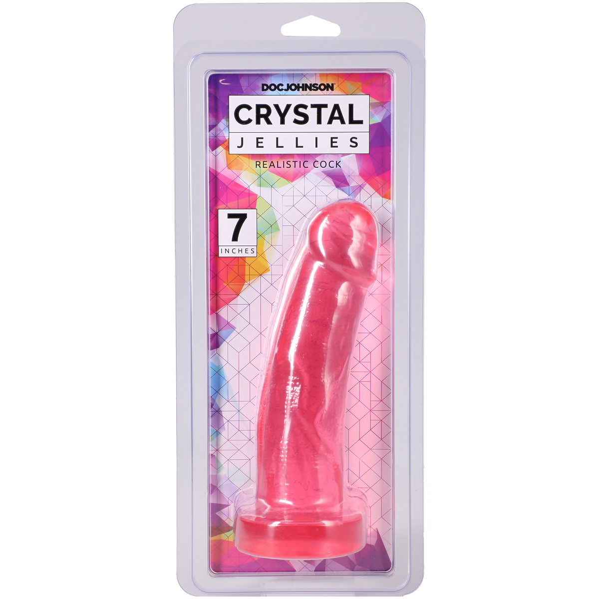 Crystal Jellies - Realistic Cock - 7 Inch Pink
