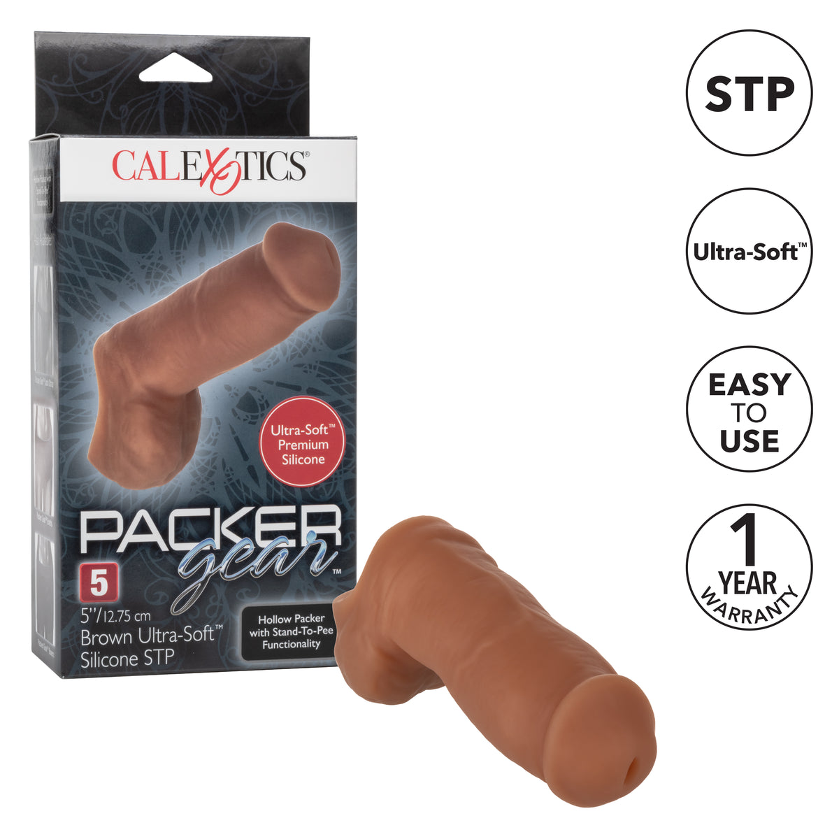 Packer Gear 5 Inch Ultra-Soft Silicone Stp Packer - Brown
