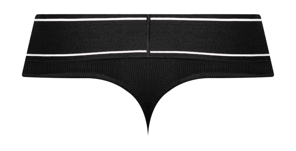 Modal Rib Bong Thong - Small - Black