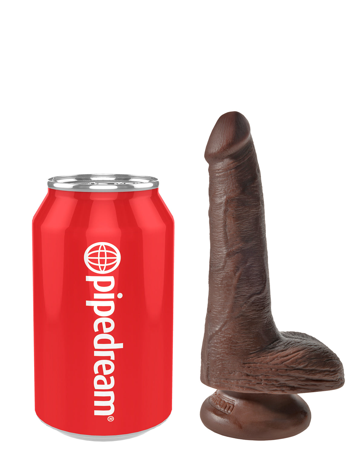 King Cock 6 Inch Cock With Balls - Brown
