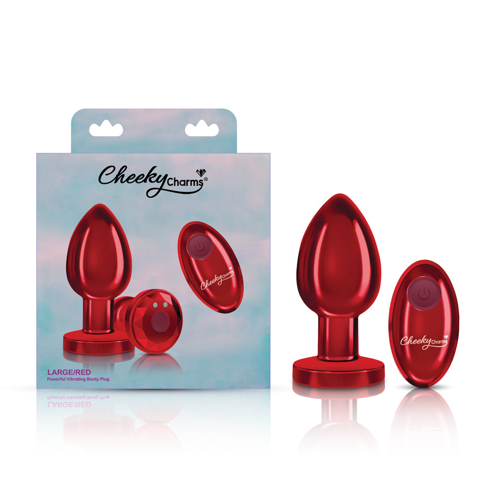 Vibrating Red Metal Remote Plug - Lg