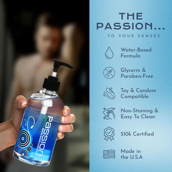 Passion Natural Water Based Lubricant 16 Oz