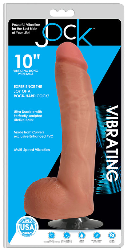 Jock 10 Inch Vibrating Dong With Balls
