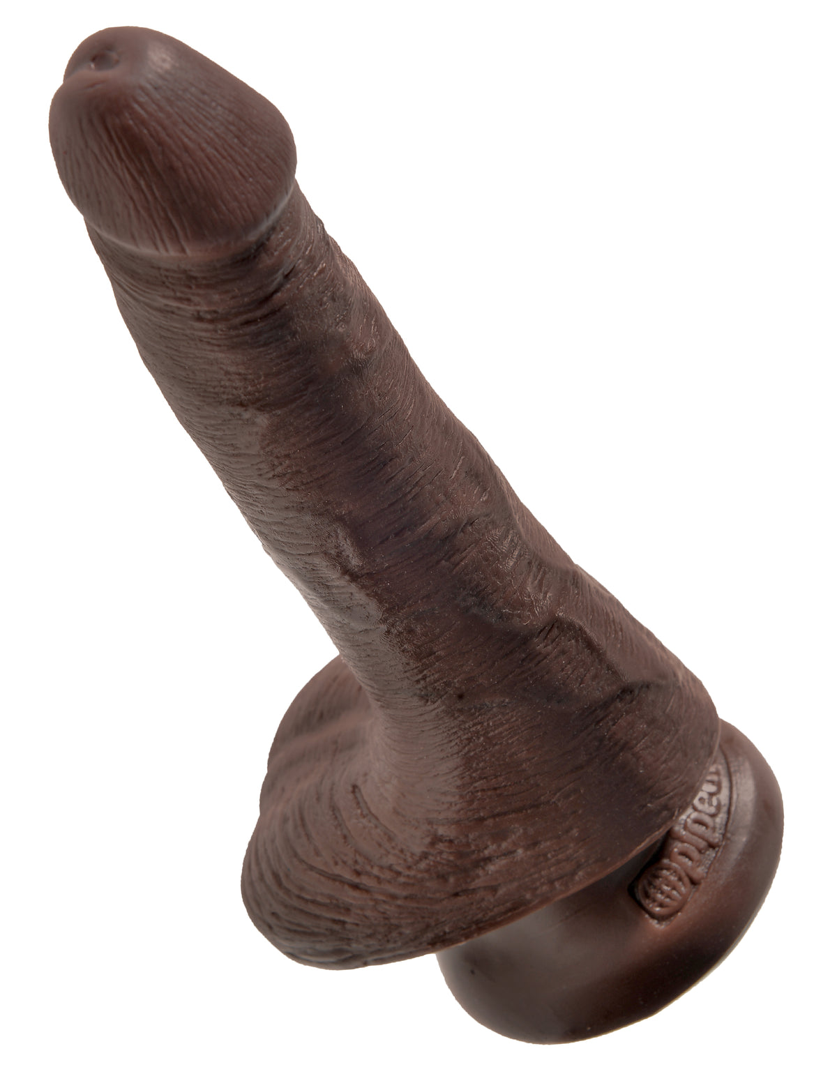 King Cock 6 Inch Cock With Balls - Brown