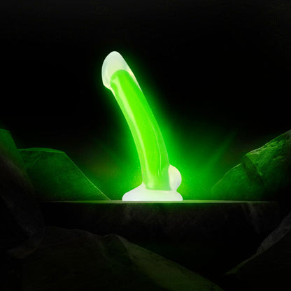 Neo Elite - Glow in the Dark - Omnia - 7 Inch  Silicone Dual Density Dildo - Neon Green
