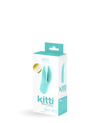 Kitti Rechargeable Dual Vibe - Tease Me Turquoise