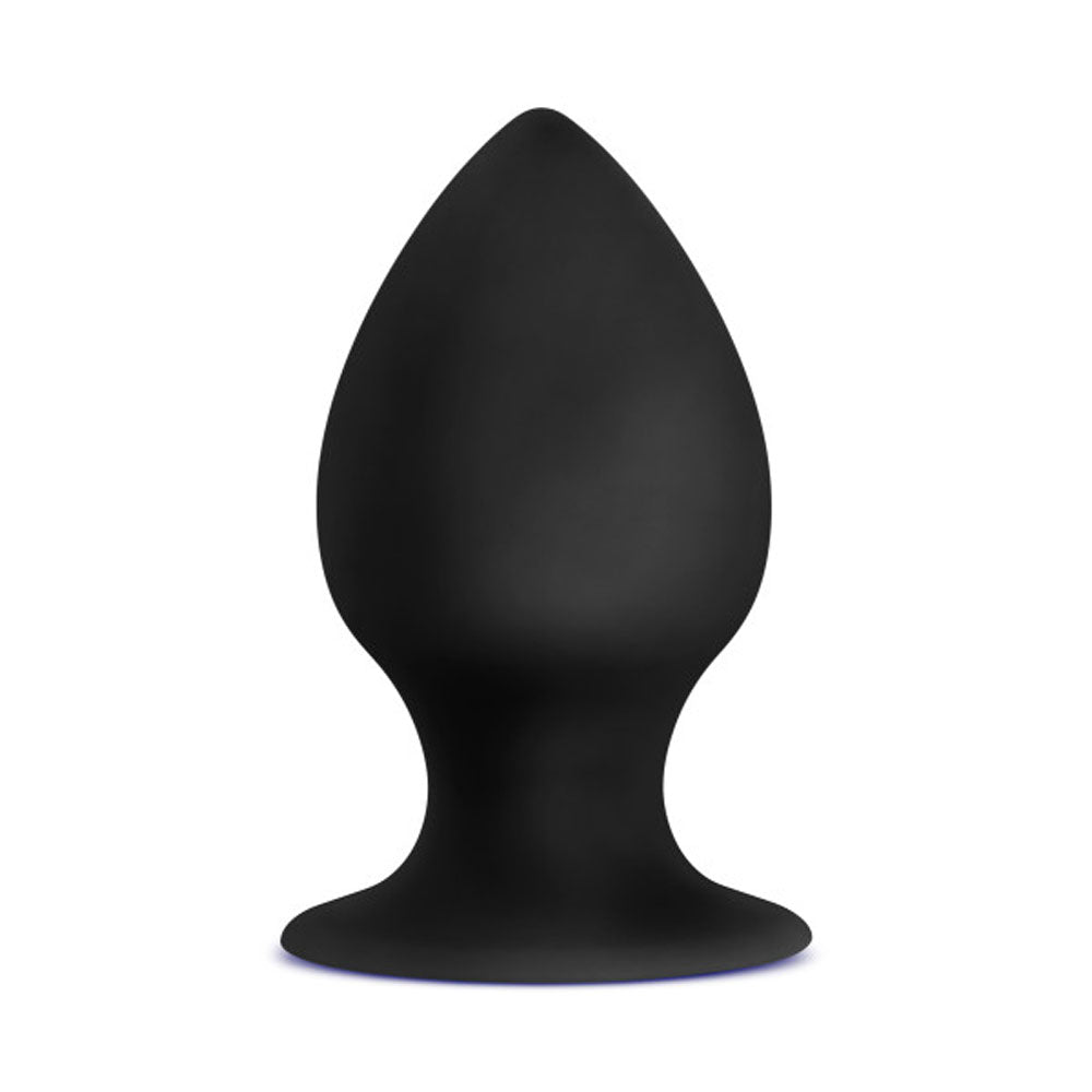 Anal Adventures - Platinum - Silicone Anal Stout  Plug - Medium - Black