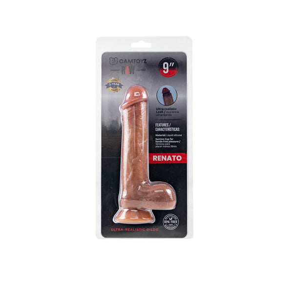 Raw Dildo Ultra Realistic Renato - Brown