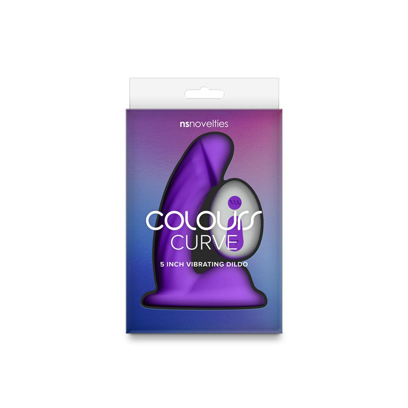 Colours Curve Vibrating 5" Dildo - Purple